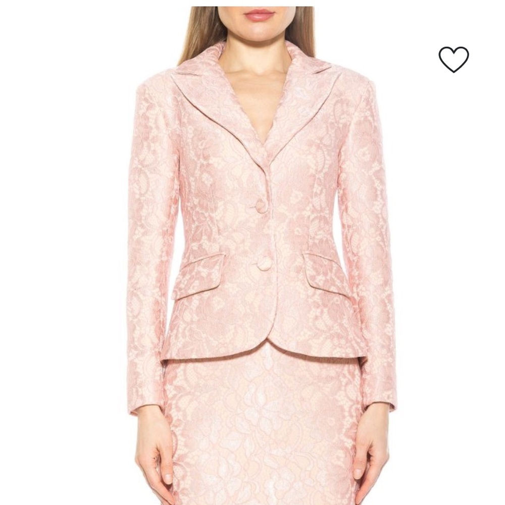 Alexia Admor-Jessica -Elegant Blush Pink Lace Blazer, size14, NWT
